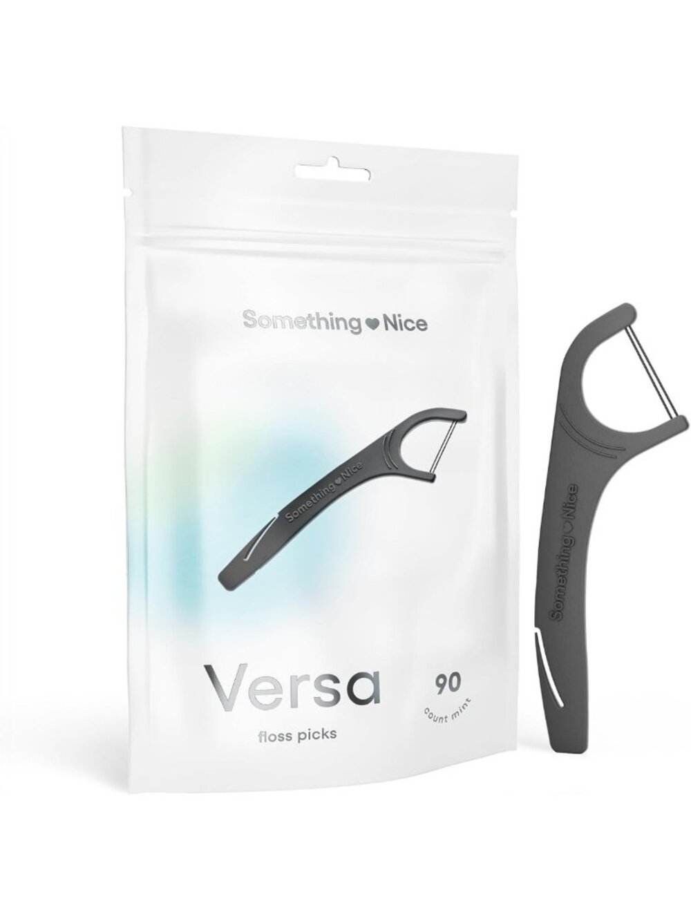 Minty Fresh Dental Floss Picks with Tongue Scraper - Extra Strength, 90-Pack